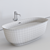 Wave Freestanding Oval Bathtub 3D model small image 3