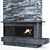 Sleek Stone Fireplace 3D model small image 2