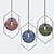 Spherical Glass Pendant Light 3D model small image 1