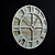 Rustic Gray Oversize Wall Clock 3D model small image 2