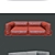 Positano Curved Sofa 3D model small image 2