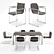 ARCO Frame Chair Set with Slim Table 3D model small image 1