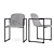 ARCO Frame Chair Set with Slim Table 3D model small image 5