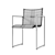 ARCO Frame Chair Set with Slim Table 3D model small image 7