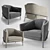 Minotti Fil Noir: Sleek and Stylish Armchair 3D model small image 1