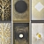 Golden Luxe Wall Art Set 3D model small image 2