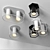 Modern 4-Spot Ceiling Lamps 3D model small image 1