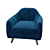 Elegant Comfort: Modern Armchair 3D model small image 1