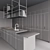 Scavolini MIA Kitchen: Sleek Design, Superior Quality 3D model small image 3