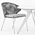 Modern Outdoor Seating: MANUTTI RADIUS Chairs & TORSA Table 3D model small image 3