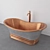 Luxurious Copper Bathtub 3D model small image 1