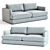 Modern West Elm Haven Sofa 3D model small image 1