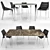 Sleek and Functional: Outline Chair & Filigree Table by Molteni 3D model small image 1