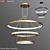 Nordic Brass Ring Pendant Chandelier 3D model small image 1