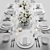 Elegant White Table Set 3D model small image 1