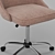 Adjustable Fabric Upholstery Office Chair 3D model small image 3
