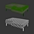 Sleek Leather Bench 3D model small image 3