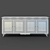 Elegant Silver Buffet with Glass Fronts 3D model small image 3