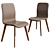 Elegant Lara Leather Chair 3D model small image 1