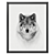 Modern Wolf Art Poster 3D model small image 1