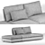 Sleek NOW-MOVE Sofa Set 3D model small image 3