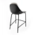 Sleek Black Trento Bar Chair 3D model small image 2