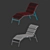 Elegant Comfort Lounger 3D model small image 3