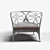 Elegant NOÈ Armchair 3D model small image 1