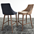 Bohr Slim Wingback Counter Stool 3D model small image 2