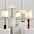 Sleek Metal Table Lamp Set 3D model small image 2