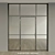 Modern Glass Partition with Swing Door 3D model small image 1