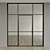 Modern Glass Partition with Swing Door 3D model small image 2