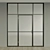 Modern Glass Partition with Swing Door 3D model small image 3