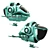 Cosmic Cruiser: Futuristic Gaming Spaceship 3D model small image 1