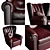 Elegant Savina Armchair by Poltrona Frau 3D model small image 2