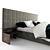 Elegant Capital Bed 3D model small image 2