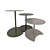 TRIBU Drops: Stylish Side Tables in Various Heights 3D model small image 1