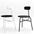 Minimalist 3-Leg Afteroom Dining Chair 3D model small image 2