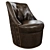 Segura Leather Swivel Chair 3D model small image 1