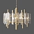 Elegant Sciolari Brass Chandelier 3D model small image 1