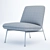 Elegant Brooks Slipper Chair 3D model small image 3