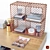 Vintage Style Writing Desk Jimi with Decor 3D model small image 2