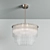 Polished Nickel Pendant Light 3D model small image 1