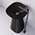 HIDRA MISTER Gloss Black Freestanding Washbasin 3D model small image 2