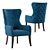 Madison Park Wingback Accent Chair: Classic Elegance for Your Home 3D model small image 1