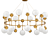 Modern Golden Milk Bubble Chandelier 3D model small image 1