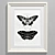 Modern Black and White Butterfly Art 3D model small image 3