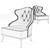 Elegance in Motion: Munna Candy Chair 3D model small image 2