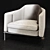 Elegant Fil Noir Chairs 3D model small image 3