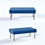 Sleek Business 2-Seater Bench 3D model small image 1